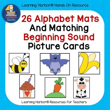 26 Alphabet Mats and Matching Beginning Sound Picture Cards