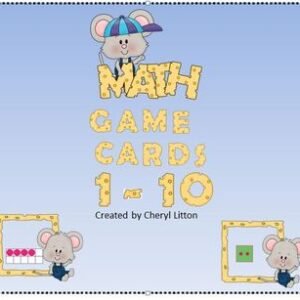 Freebie Math Game Cards Numbers Ten Frames Sets Dice