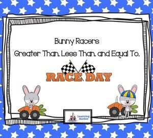 Greater Than Less Than and Equal To with Carrot Racing Bunnies