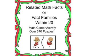 Math Fact Family Puzzles Winter Gingerbread Friends Theme