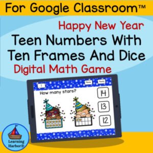Teen Numbers with Ten Frames and Dice New Year Kids