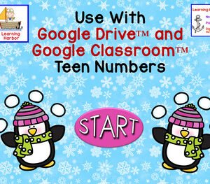 Penguins Teen Numbers Tens Blocks and Ten Frames