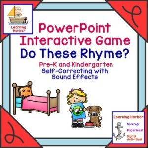 Rhyming Words  Phonemic Awareness Self Correcting Interactive PowerPoint