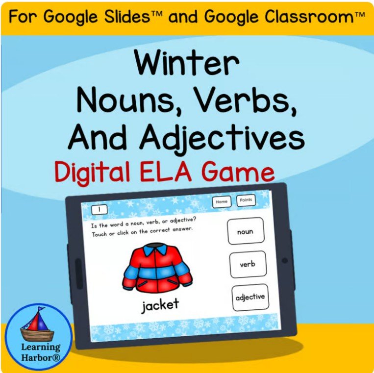 Winter Nouns Verbs and Adjectives